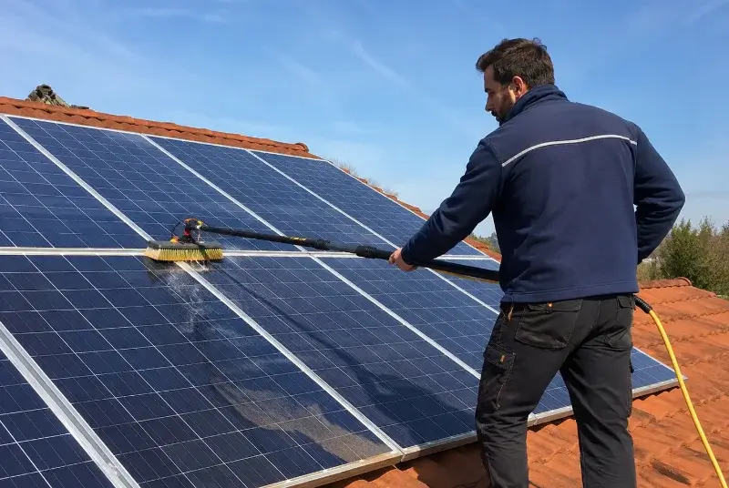 Nettoyage et entretien de panneaux solaires à la Pellerine